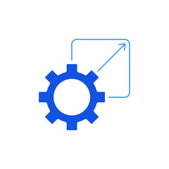 scalability icon outline editable stroke line drawing eps