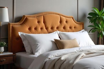 Luxurious headboard cushion in soft velvet, adding comfort and style to any bedroom Perfect for reading in bed or simply relaxing , accent pillow, bedroom makeover