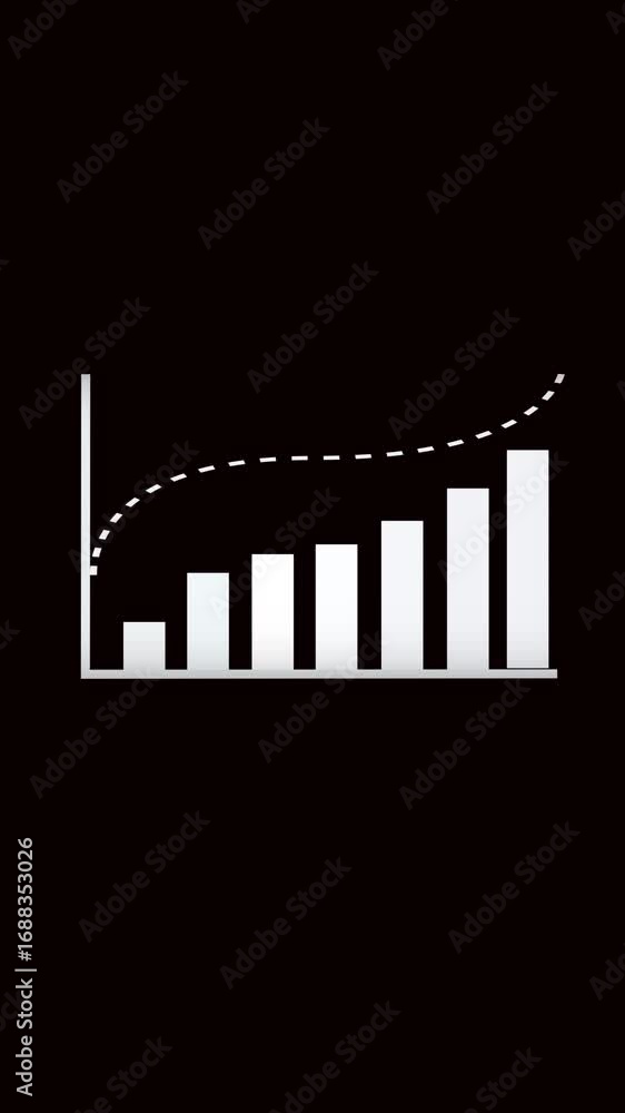 Poster economic progress development technology innovation data animation vertical video. presentation mark