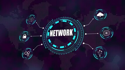 Network connectivity and communication technology with internet cloud computing data transfer mobile systems and global digital infrastructure - Powered by Adobe