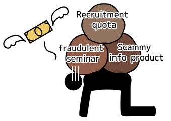 MLM Failure and Financial Burden Concept