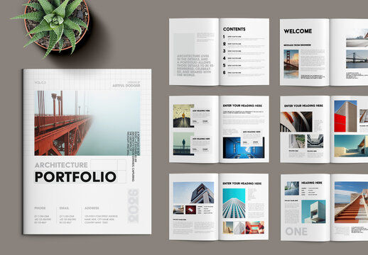 Contemporary Architecture Portfolio Template for Creative Design