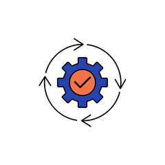 procedure icon outline editable stroke line drawing eps