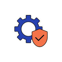 policy icon outline editable stroke line drawing eps