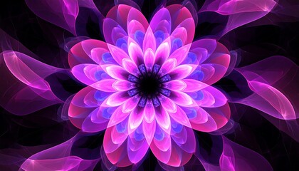 Abstract flower fractal design