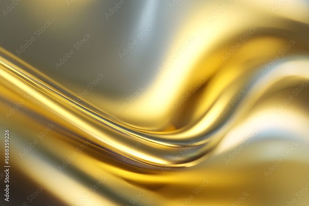 Poster abstract background with golden waves, soft light and shadow, blurred edges, creating an elegant and