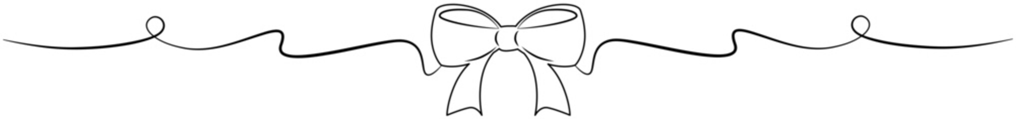 Hand drawn girly coquette bow ribbon for design template birthday, wedding, Christmas card, invitation, sale banner.