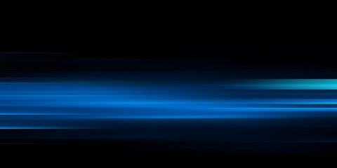 Digitally generated image of blue light and stripes moving fast
