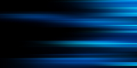 Digitally generated image of blue light and stripes moving fast 