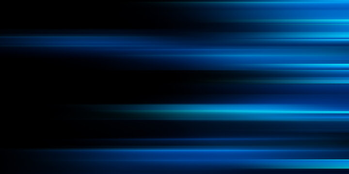 Digitally generated image of blue light and stripes moving fast
