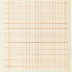 Photo of blank graph paper featuring evenly spaced orange grid lines on white background