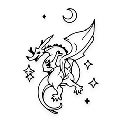 dargon tatto with vector desgine