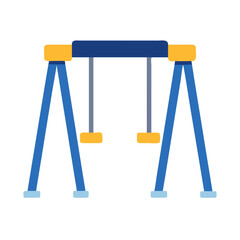 Bright Kids Playground Swing Set Icon | Happy Childhood Fun and Recreation