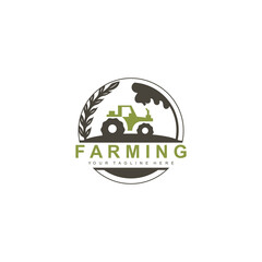 Farming agriculture logo template design plant harvest farm symbol