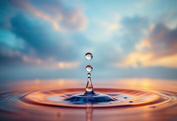 fantastic background with water drop