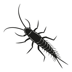 silhouette of a black beetle