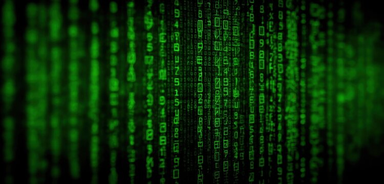 Abstract digital code - Powered by Adobe