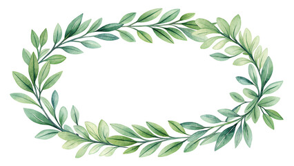 Floral Design, Watercolor Frame Border, Green Leaves, Artistic Elements, Summer Vibes, Nature Aesthetic