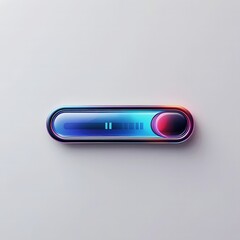 Creative 2D Loading Progress Bar Icon &ndash; Futuristic Colorful Design for Gaming Apps, Business and Technology.
