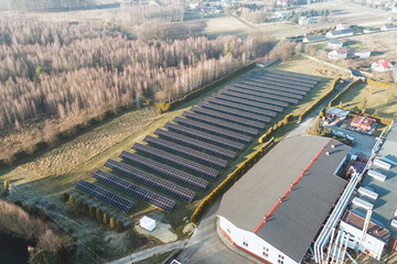 Photovoltaic panels in energy farm