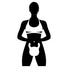 Female Kettlebell Silhouette