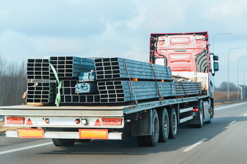 Gas cylinders stored on specialized transport rack