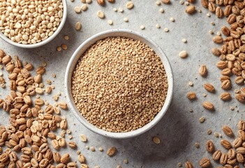 copy space surrounded by cereals