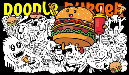 Oodle fast food illustration