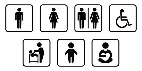 Universal Pictograms for Restrooms Accessibility Baby Care and Nursing Keywords: restroom, toilet, WC
