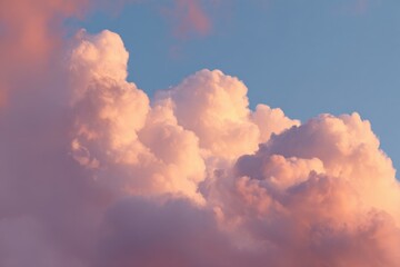 Pink-hued clouds against a vibrant sunset sky