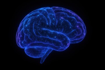 Illuminated Brain: An intricate, digitally-rendered illustration of the human brain, illuminated with a network of interconnected nodes, symbolizes the power of thought, intellect.