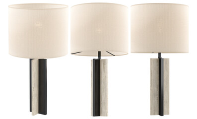 cut out interior modern lamp - with white background - elegant style -minimal Table Lamp