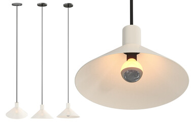 cut out interior modern lamp - with white background - elegant style -minimal pendant light