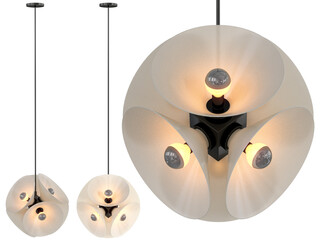 cut out interior modern lamp - with white background - elegant style -minimal pendant light