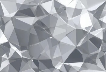  Vector Geometric Silver Low Poly Background with reflective silver planes and Sharp Edges