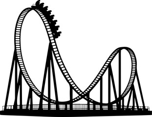 Roller Coaster Silhouette vector illustration