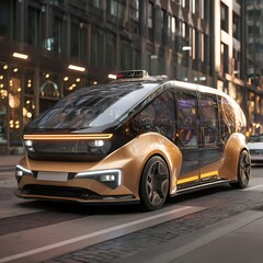 Naklejka premium unmanned taxi