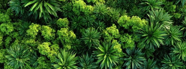 Dense, vibrant foliage overhead view