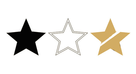 Obraz premium Award winning stars graphic design elements, representing achievement and recognition.