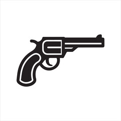 Revolver Simple Icon Vector Illustration