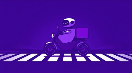 Robot Delivery Night City.