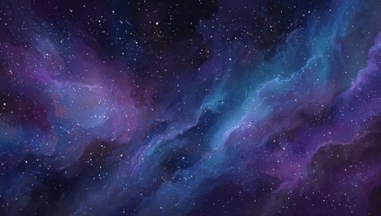 Naklejka premium Cosmic nebulae swirling in deep space