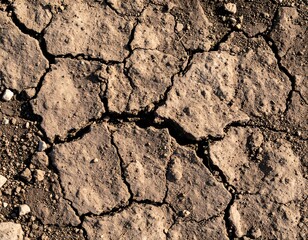 Fototapeta premium Dry, cracked earth