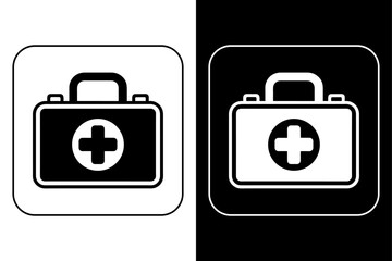 Simple First Aid Kit Icon PNG Transparent Background.