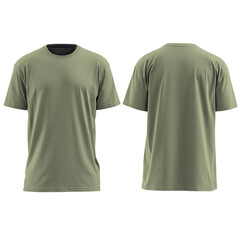 green t shirt front and back view png