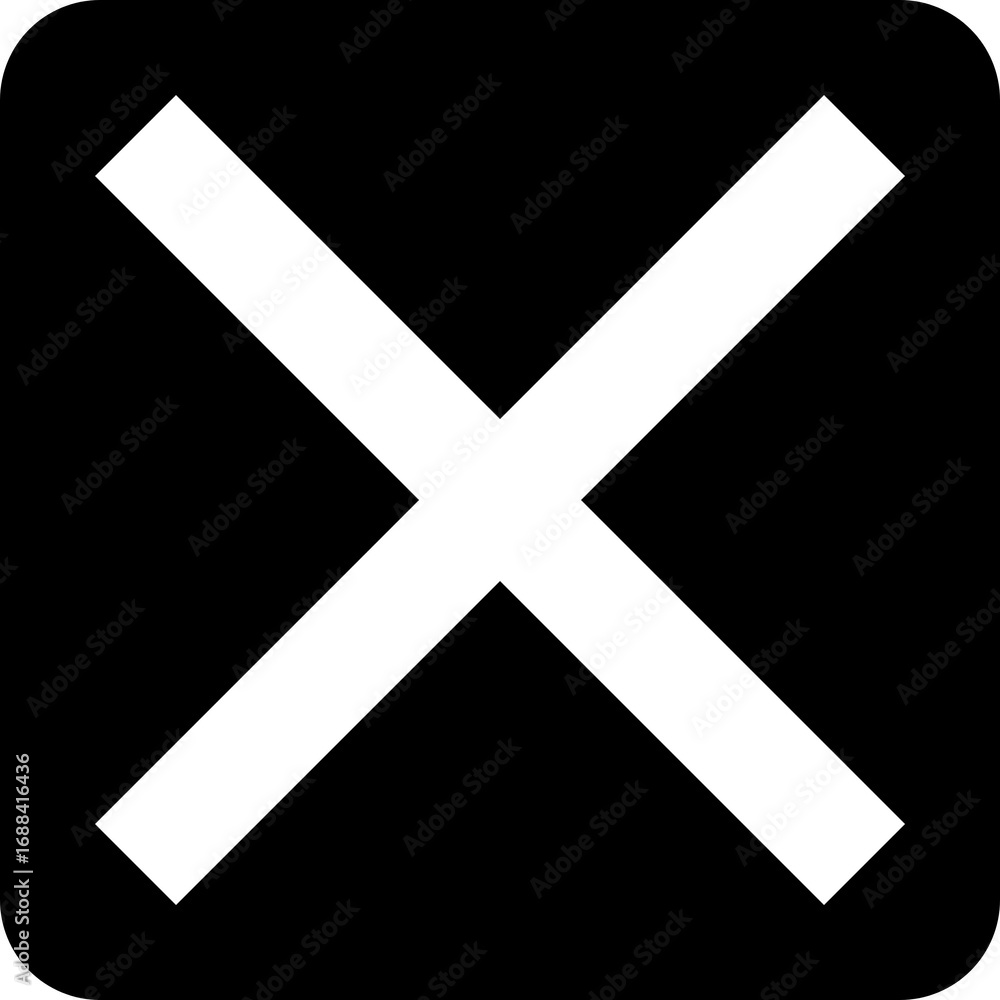 Poster universal close button icon for apps websites and interfaces