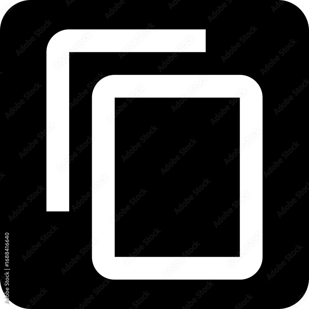 Aufkleber document copy content icon for duplicating text and files