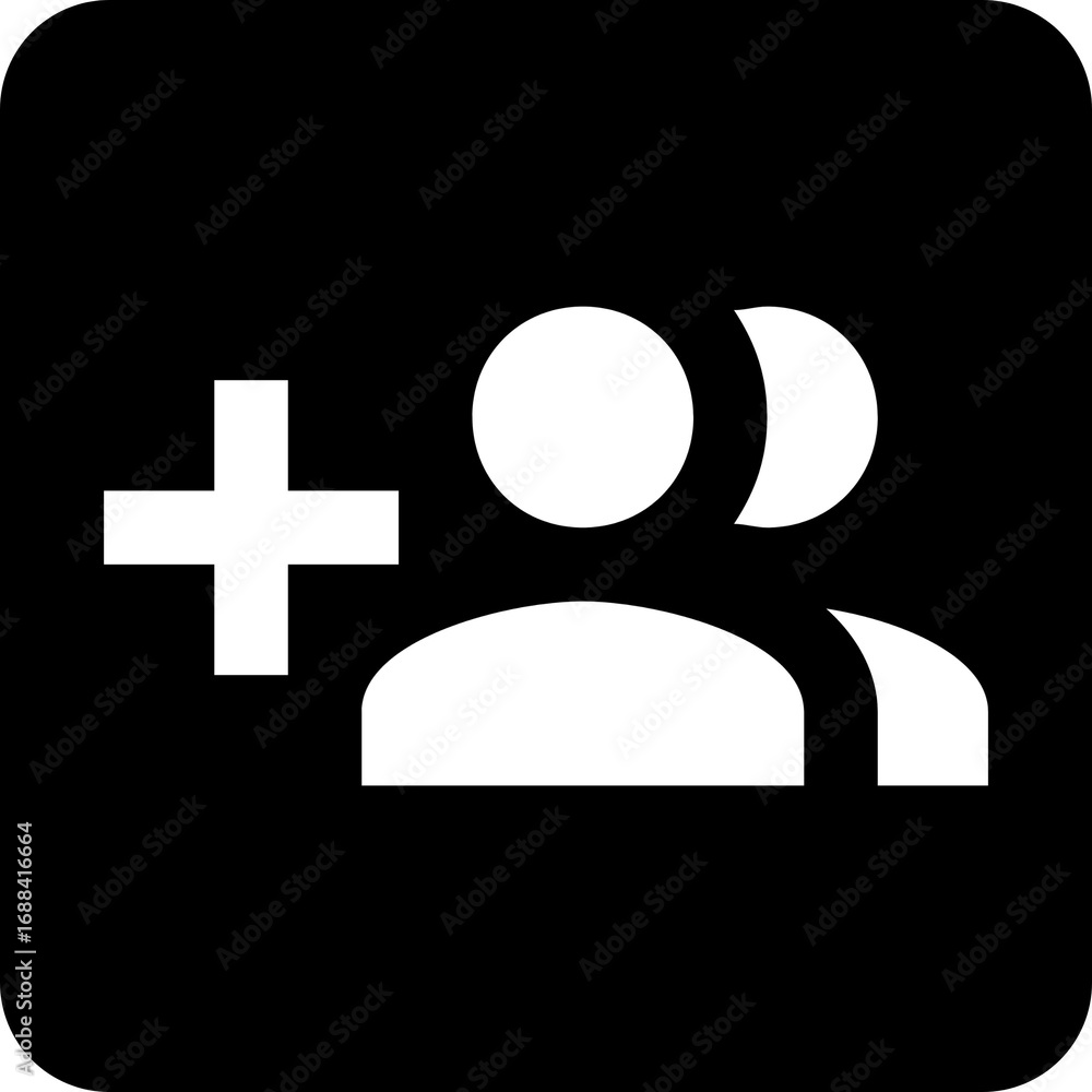 Poster user interface create new group button icon for contacts