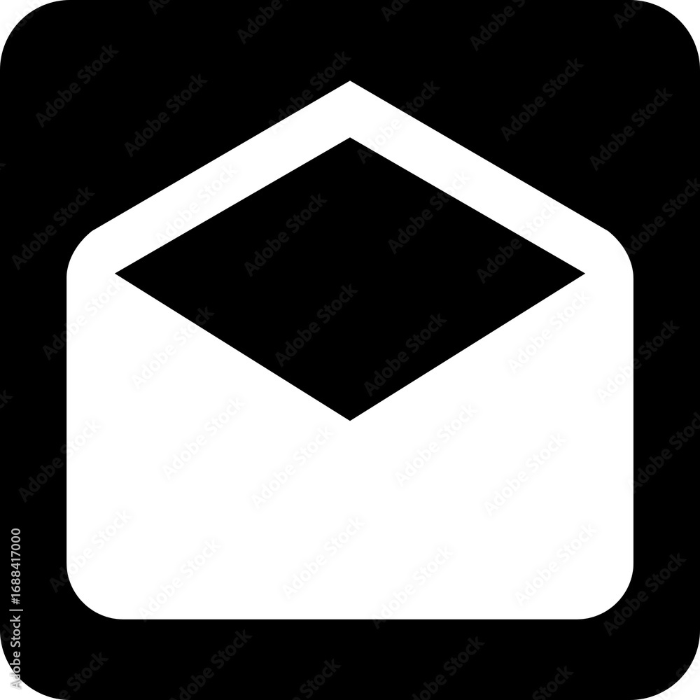 Poster drafts folder envelope icon for unsent emails and messages
