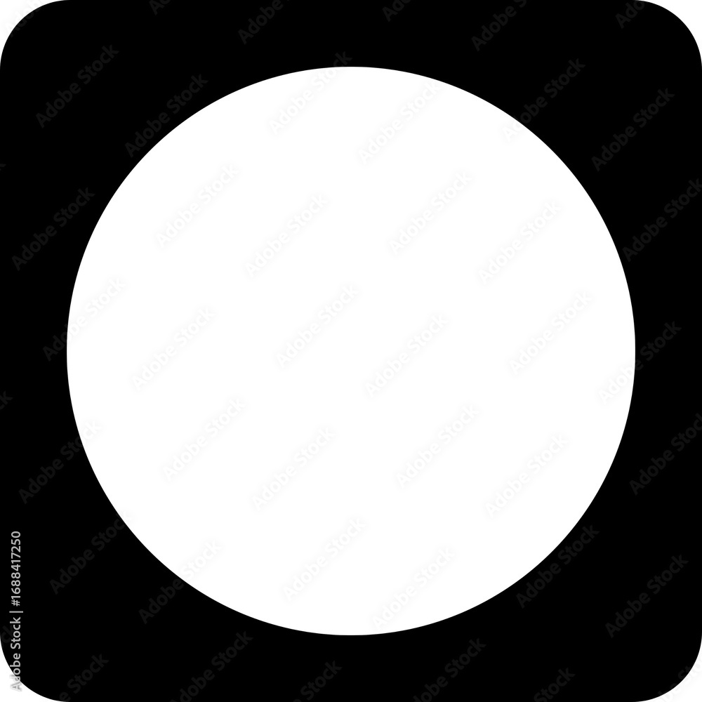 Aufkleber solid filled circle shape for design and bullet points